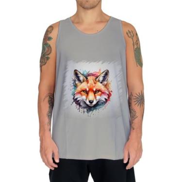 Imagem de Camiseta Regata Raposa Fox Ilustrada Abstrata Cromática 1 - Kasubeck S