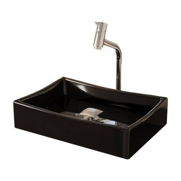 Imagem de Kit Da Cuba Dalla Preta Com Torneira Dl08 E Valvula Click