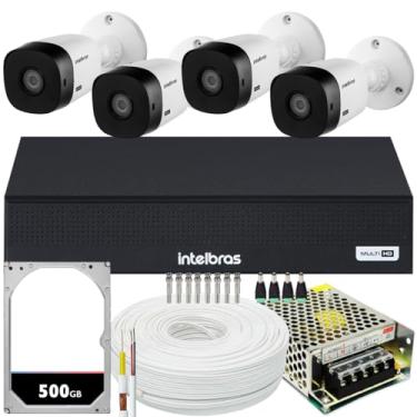 Imagem de Kit 4 Cameras Seguranca Intelbras 1220B Multi HD Mhdx 1008