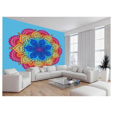 Imagem de Papel De Parede 3D Arte Mandala Cores Relax Spa 3,5M Tra87