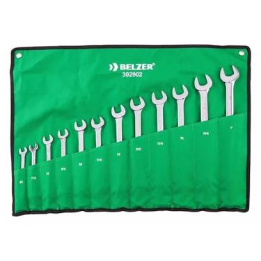 Imagem de Chave Combinada Jogo 3/8 A 1 Poleg. 12 Peças - 302902Br - Belzer