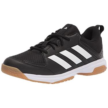 Imagem de adidas Tênis de quadra feminino Ligra 7 Indoor, Preto/branco/preto, 40
