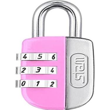 Imagem de Cadeado segurança Stam original com Segredo 25mm Rosa