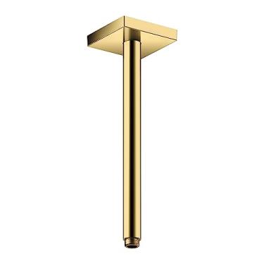 Imagem de AXOR 26438991 Tubo de extensão ShowerSolutions para montagem no teto, 30,5 cm em braço de chuveiro óptico dourado polido