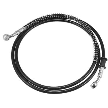 Imagem de Motoforti 160 cm de comprimento 10 mm ID linha de freio hidráulico mangueira de óleo tubo de aço inoxidável trançado para quadriciclo motocross bicicletas esportivas bicicletas de rua preto