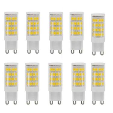 Imagem de Kit 10 Lâmpada Halopin Led G9 5w Lustres E Pendentes Bivolt  BRANCO QU