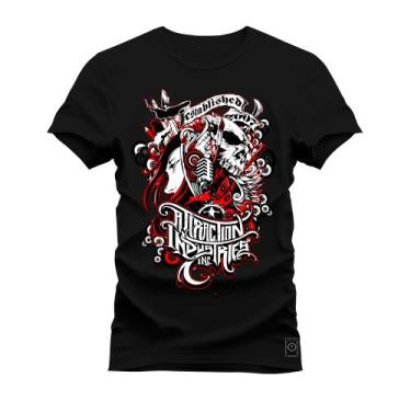 Imagem de Camiseta Plus Size Algodão 30.1 Premium Estampada Rock Festable - Nexs