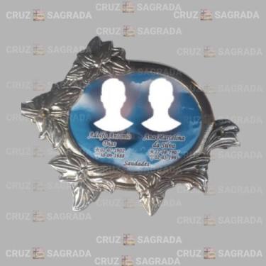 Imagem de Foto em Porcelana 11x14 Túmulo Jazigo Lápide Cemitério com Moldura em 