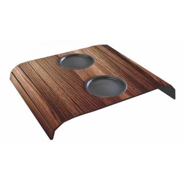 Imagem de Esteira Suporte Porta Copos Braço Sofá Apoio - spezialle, Tabaco Claro