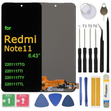 Imagem de Substituição de tela LCD compatível com Redmi Note 11 de 6,4 polegadas 2201117TG, 2201117TI, 2201117TY, 2201117TL, digitalizador sensível ao toque com ferramentas de reparo