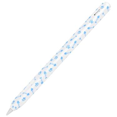 Imagem de GANGANPRO Capa padrão espinha de peixe premium compatível com Apple Pencil 2 - capa elegante e protetora para Apple Pencil 2ª geração - azul