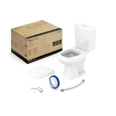 Imagem de Kit de Bacia com Caixa Assento PP com Queda Amortecida e Complementos de Instalação Avant