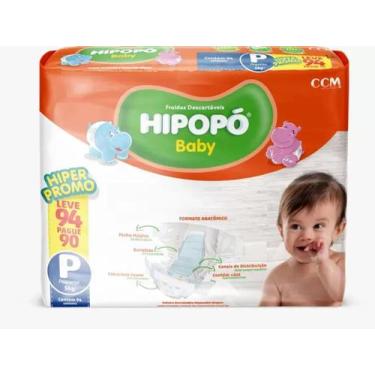 Imagem de Fralda infantil Hipopo Hiper 1 Pacote Tamanho P - 94 Unidades - Hipopó