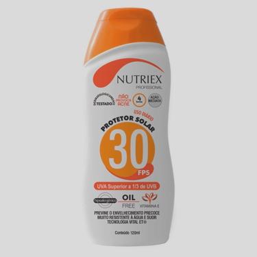 Imagem de Protetor solar Nutriex Profissional 1/3 uva Superior FPS30 120ml