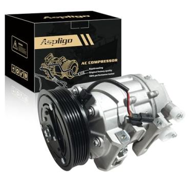 Imagem de Aspligo Compressor de ar condicionado AC serve para Nissan Altima Sentra 2.5L 2007 2008 2009 2010 2011 2012, com embreagem A/C, compressor CA CO10886C, substitui 92600ET80A, 92600JA000, 92600ZE90B