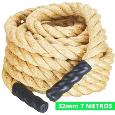 Imagem de Corda De Sisal Naval 32mm 7 Metros Exercício Funcional Rope Climb Esca