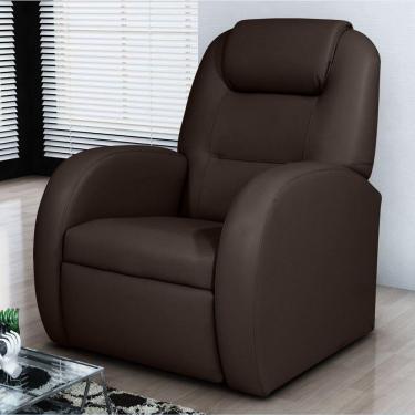 Imagem de Poltrona Reclinável De Descanso Kai Sintetico Marrom