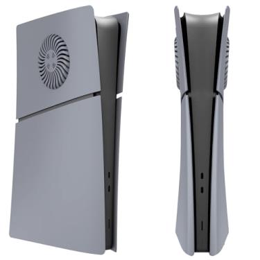 Imagem de IMOFEE Capas De Edição Digital Com Saídas Ar Para O Novo Console Ps5 Slim, Painéis Concha Compatíveis Acessórios Do Playstation 5, Placa Frontal Substituição Protetora (Cinza)