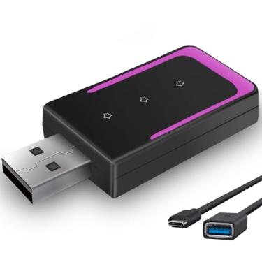 Imagem de FUNGRULISM Adaptador Sem Fio Carplay, Fio, Este Dispositivo É Compatível Com Os Sistemas De Telefonia Apple E Android. Plug-Play, Tamanho Mini