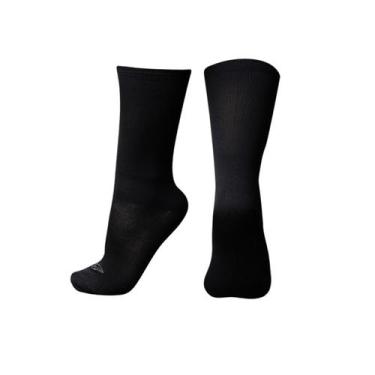 Imagem de Meia ciclismo esportiva corrida cano médio Mauro Ribeiro, Preto, Único