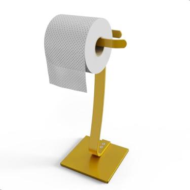 Imagem de Fassin Shop, Porta Papel Higiênico de Chão Suporte Papeleira Dourado FS