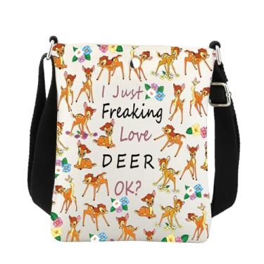 Imagem de Bolsa tiracolo para cervos presentes para fãs de desenhos animados I Just Freaking Love Deers Ok Deer Animal Cell Phone Bag Sling Bag