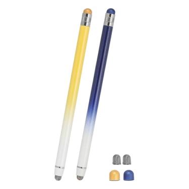 Imagem de PATIKIL 2 canetas Stylus para telas sensíveis ao toque, 2 em 1, de alta sensibilidade, caneta capacitiva para celulares, tablets, laptops, dispositivos com tela sensível ao toque, azul, amarelo