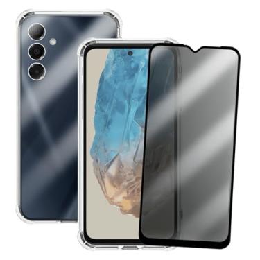 Imagem de Capa Case Capinha Anti Shock para Samsung Galaxy M35 e Película 3D Vidro Privacidade Anti Espião