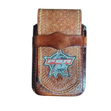 Imagem de Capa de celular, Bainha de couro legitimo estampas country (P.B.R)