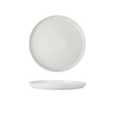 Imagem de Prato simples de cerâmica estilo ocidental restaurante hotel com prato redondo branco -25,4 cm