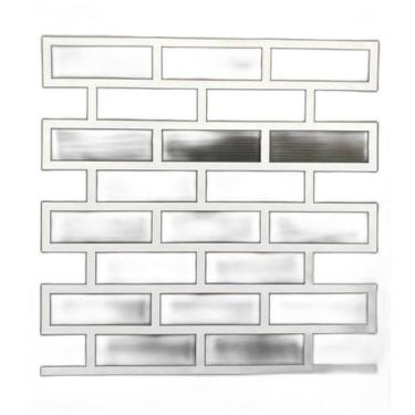 Imagem de Stencil Gabarito Modelo Tijolinho Pintura Revestimento 3D