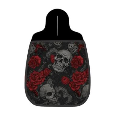 Imagem de Lixeira De Carro Organizador Lixinhocar Caveiras Rosas e Dados