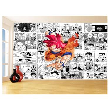 Imagem de Papel De Parede Dragon Ball Goku Página Manga 3,5M Dbz669