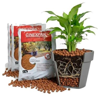 Imagem de Argila Expandida Cinexpan 2 a 6kg Drenagem para Vasos, Floreiras e Jar