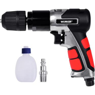Imagem de Furadeira Reversível Pneumática 3/8'' Profissional 4,1Pcm 1/4'' NPT Pistola Worker