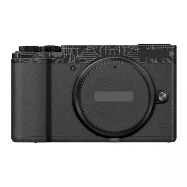 Imagem de GX9 Película para Câmera Anti-Riscos Película Protetora de Vinil Película Protetora de Corpo Decalques Capa para Panasonic Lumix GX9 (Circuit Titanium + Couro Preto)