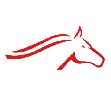 Imagem de Decalque de carro silhueta de cabeça de cavalo, adesivo de arte moderna para carro, trailer, veículo, adesivos de carro grande para decoração externa 31,3 x 13,8 polegadas S1885 (vermelho)