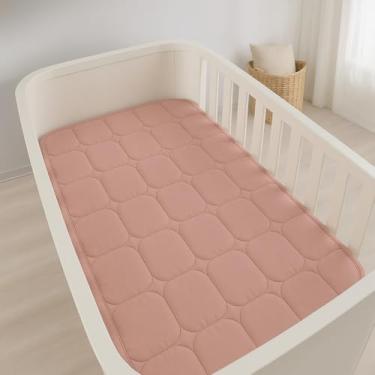 Imagem de Edredom de Berço Malha 100% Algodão Matelado com Viés Rosê
