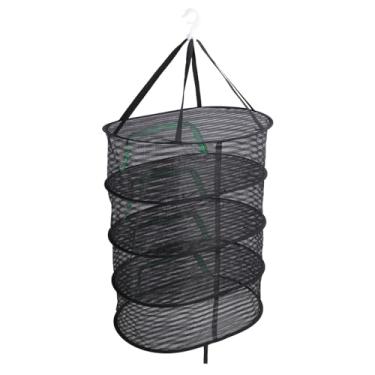 Imagem de Rack de Secagem, Suéter Seca Malha Dobrável Malha Pendurada Cesta de Cesto de Rede Rack Rack de Peixe Dobrável Rede Pendurada Cesta para Sementes Flores Brota Plantas Jardim para