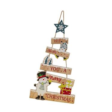 Imagem de Lilihuimaoyi Placa de Madeira para Pendurar No Natal, Decoração de Porta de Boas-vindas de Natal, Enfeite de Parede de Madeira para Casa, Joias, Ambientes Internos