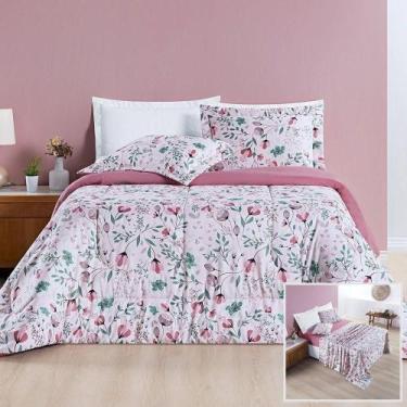 Imagem de Kit Edredom + Jogo De Cama Avere 200 Fios King 07 Peças 100% Poliéster