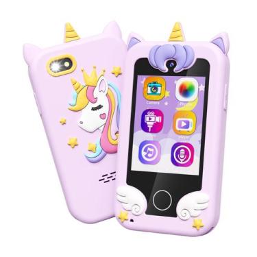 Imagem de Smartphone de brinquedo Kikapabi Fake Play Unicorn com música de 3 a 8