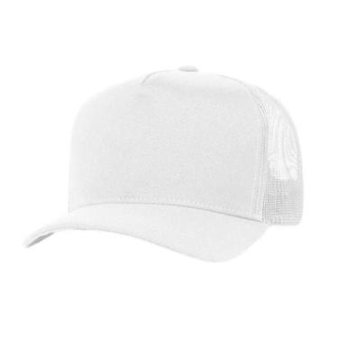 Imagem de Boné Trucker Liso Redinha Tela Aba Curva - C&C, Branco, Único