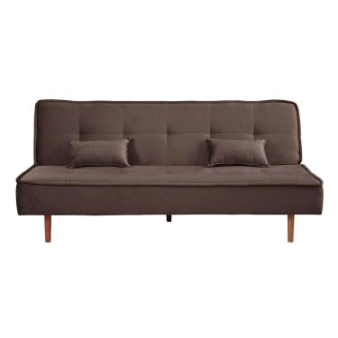 Imagem de Sofá Cama Silver 3 Lugares Reclinável Suede 192 Cm Speciale Home Marrom Café