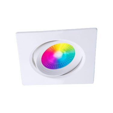 Imagem de Spot Led Taschibra Smart Quadrado Embutir Wi-fi Tek Mr16 5w Rgb Bivolt