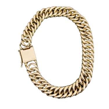 Imagem de Pulseira De Moeda Antiga Nao Descasca Ocada Fecho Duplo 11mm