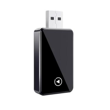 Imagem de Adaptador CarPlay sem fio 2026 para Android, converte CarPlay com fio Wi-Fi 5,8GHz, Bluetooth 5.3, Plug and Play, Conexão Rápida e Estável, Compatível com iPhone, USB-A/USB-C, Atualização OAT