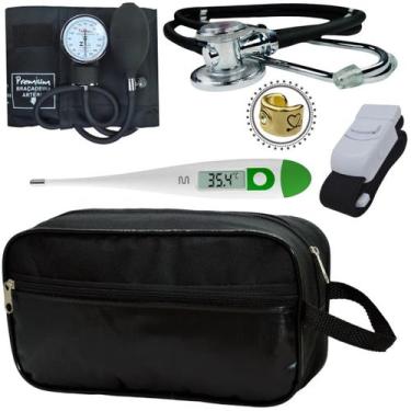Imagem de Kit Enfermagem Academico Com Aparelho de Pressao Estetoscopio Rappapor