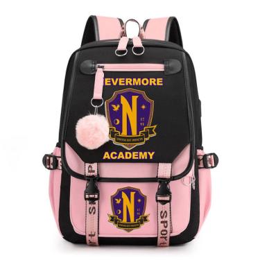 Imagem de Mochila Nevermores Academy`s Wednesdays Cartoon Kids School