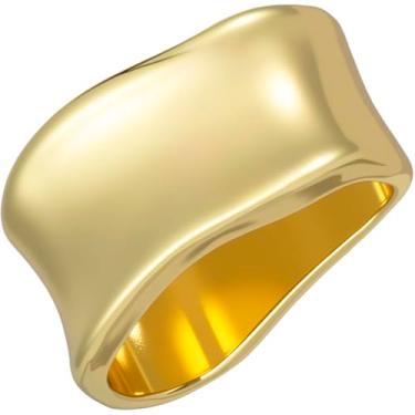 Imagem de Anyichend Anel de lenço de seda para mulheres, clipe de cachecóis com fivela deslizante, anéis minimalistas de metal broche acessórios de joias para roupas xales envoltórios - ouro